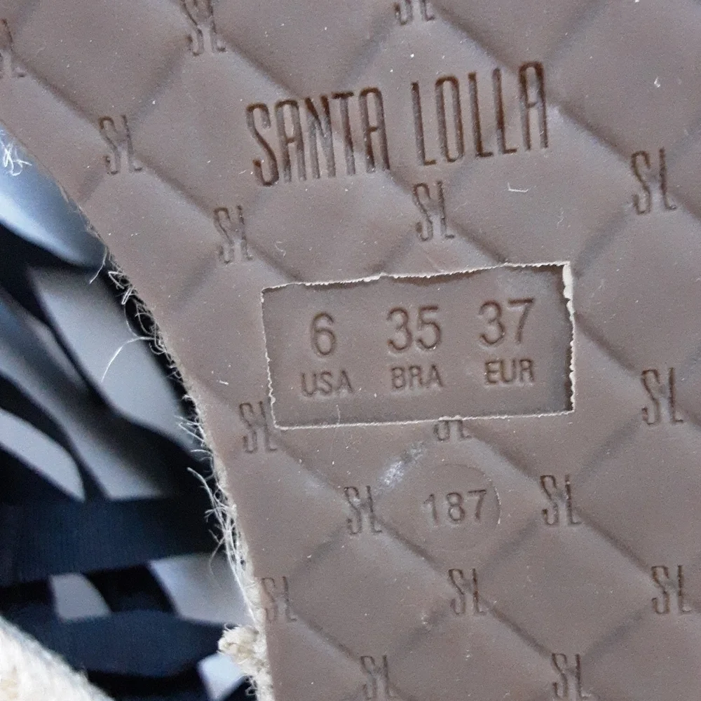 Santa Lolla women espadrille 6 animals printed metallic black boho vacation Y2K